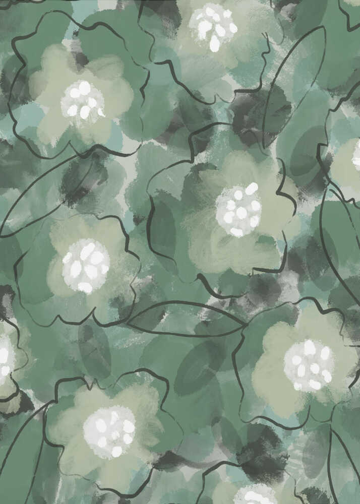 Fleurs verdoyantes | Affiche