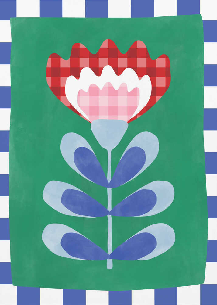 Blumendesign mit markanten geometrischen Formen | Poster