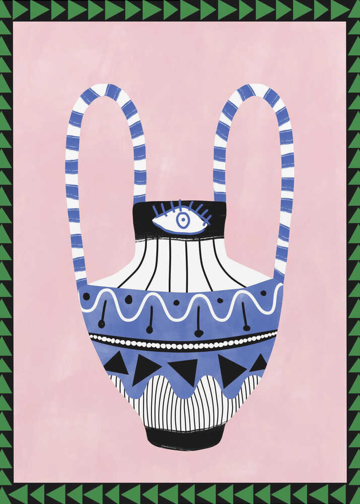 Bunte geometrische Vase | Poster
