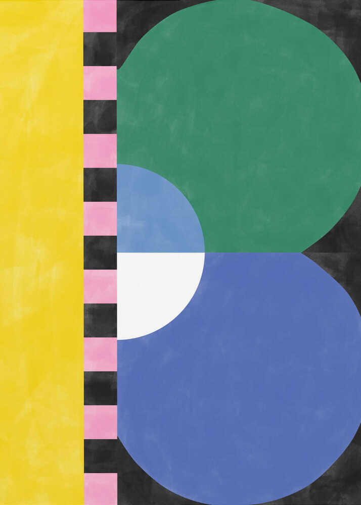 Bunte Geometrieblöcke und -formen | Poster