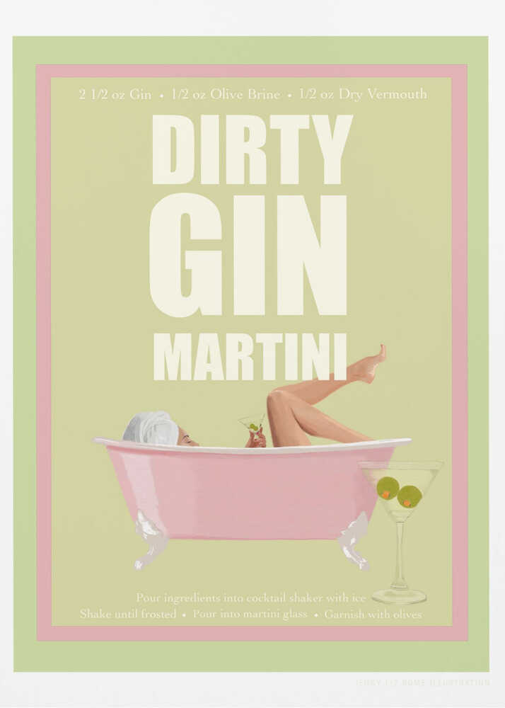 Jlr Cocktails - Dirty Gin Martini | Affiche