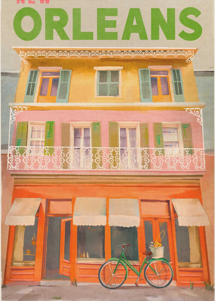 Affiche de voyage vintage de la Nouvelle-Orléans, en Louisiane |