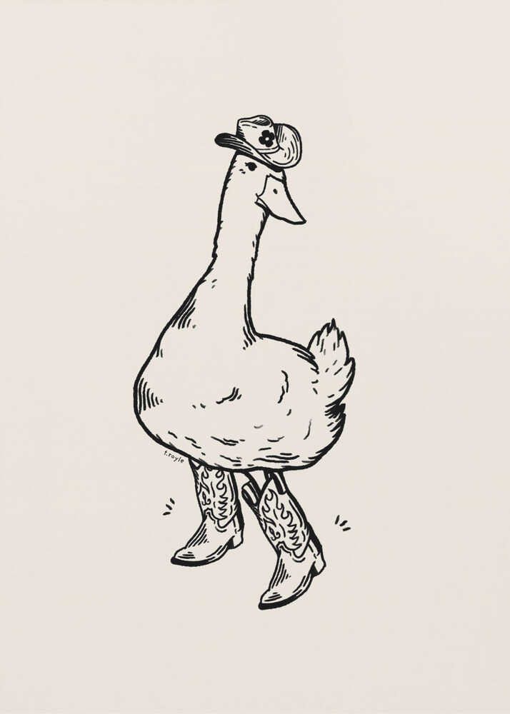 Ente in Westernstiefeln | Poster