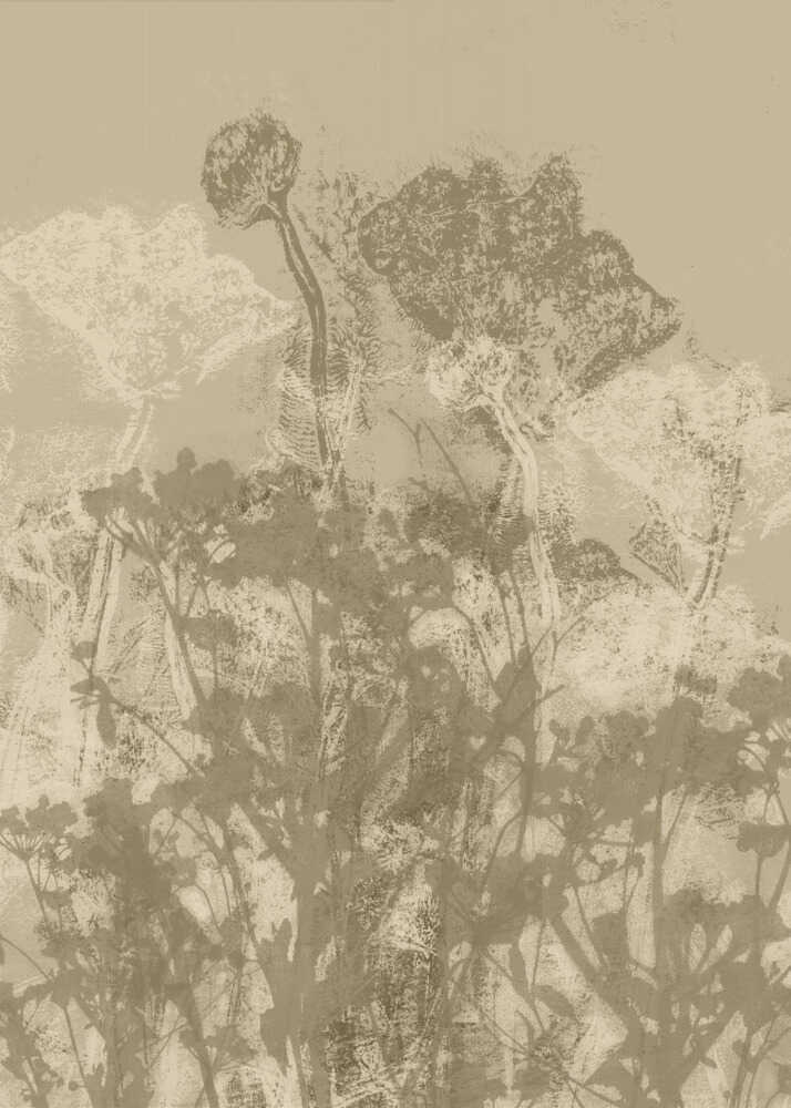 Nebelwiese. Abstrakte botanische Kunst Nr. 5 | Leinwand