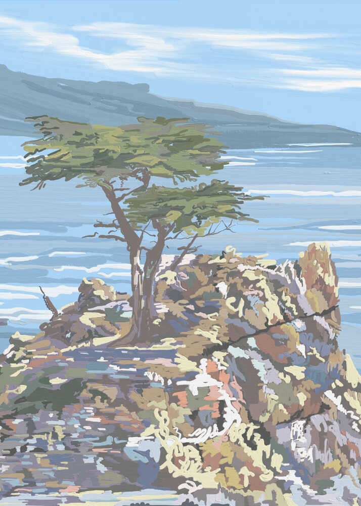 Sentinelle silencieuse, 17 Mile Drive, Californie | Toile