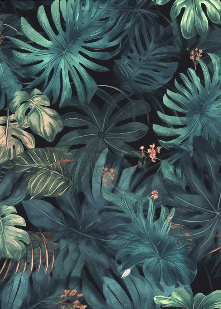 Aquarelles de fleurs et de feuilles (81) | Affiche