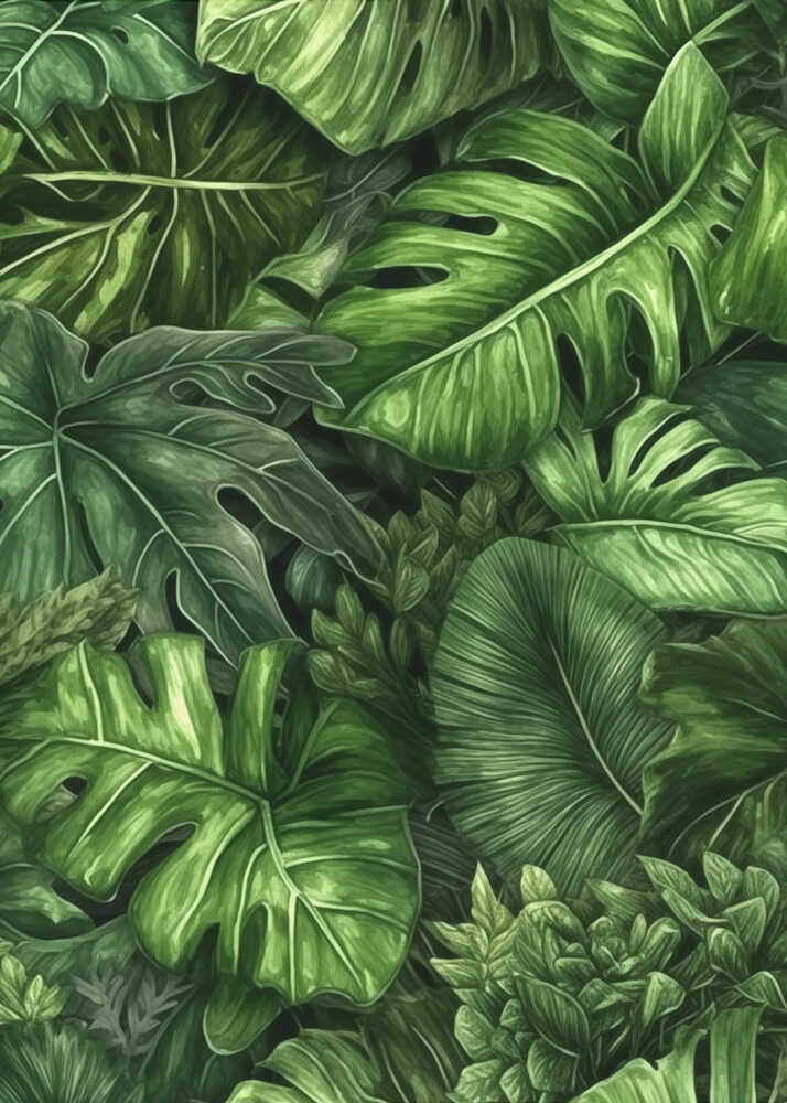 Nature Flowers and Leaves Watercolor Art (89) | Canvas