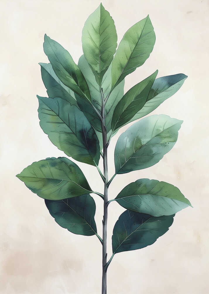 Nature Fleurs et Feuilles Aquarelle Art (107) | Affiche