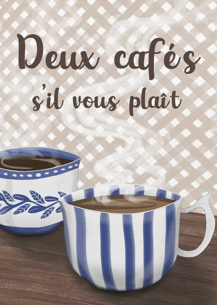 Deux cafés, s'il vous plaît | Affiche