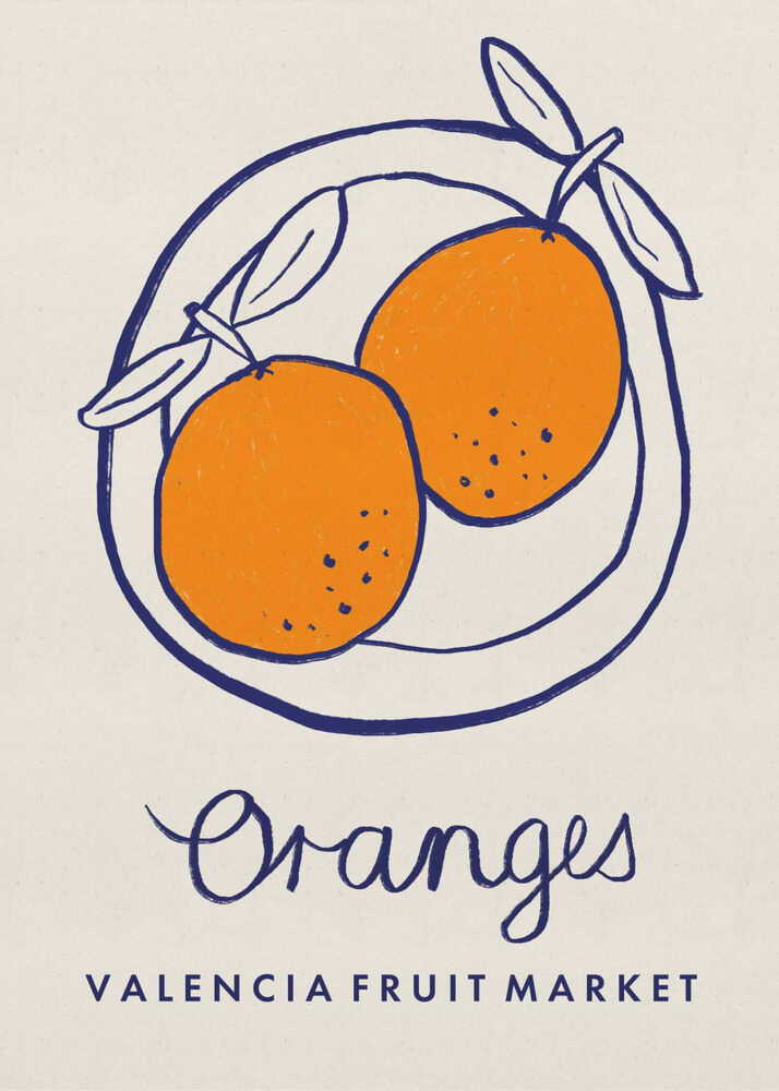 Art culinaire - Oranges du marché de Valence | Affiche
