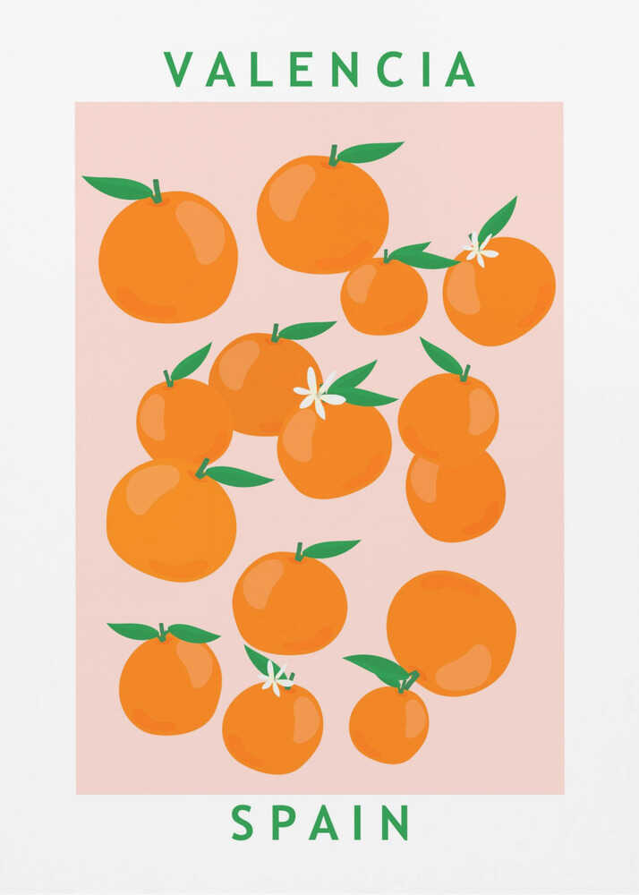 Oranges du marché aux fleurs | Affiche
