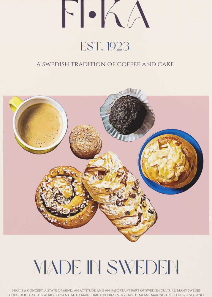 Pause-café suédoise | Affiche