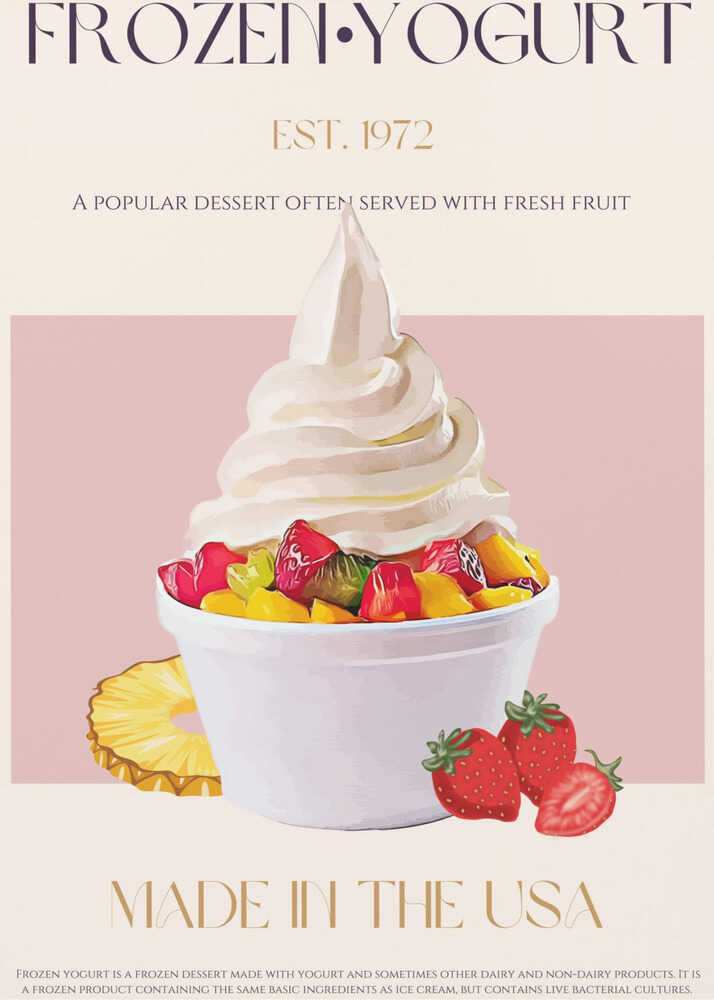 Wirbel aus gefrorenem Joghurt | Poster