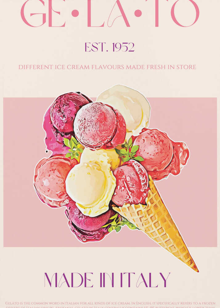 Vintage-Gelato-Poster | Poster