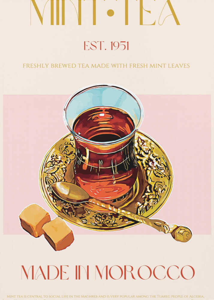 Thé à la menthe marocain | Affiche
