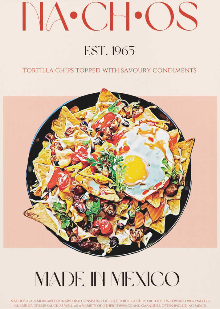 Colorful Mexican Nachos | Poster