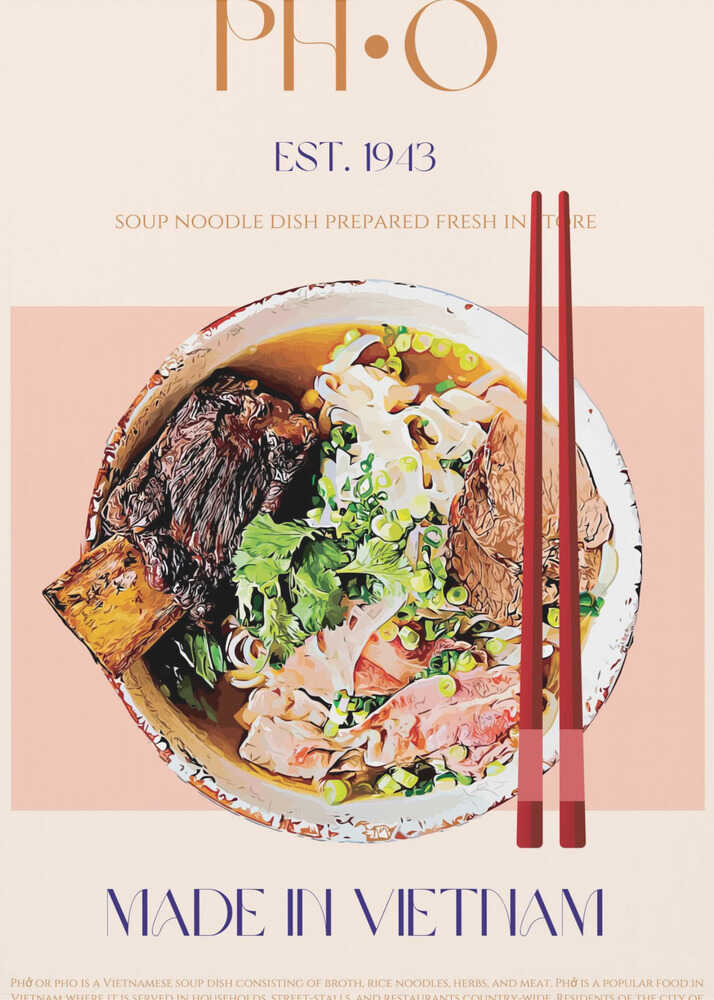 Délice de nouilles vietnamiennes | Affiche