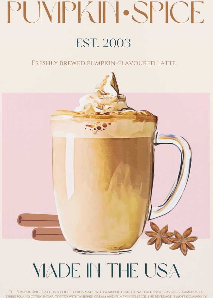 Herbstlicher Latte-Genuss | Poster