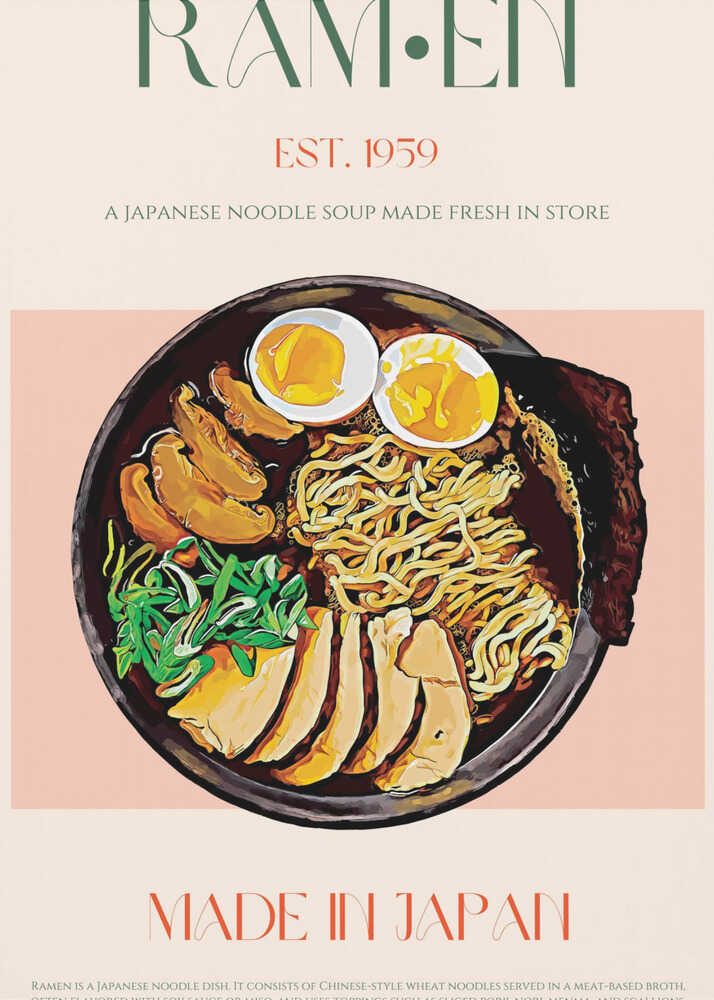 Japanische Ramen-Schüssel genießen | Poster