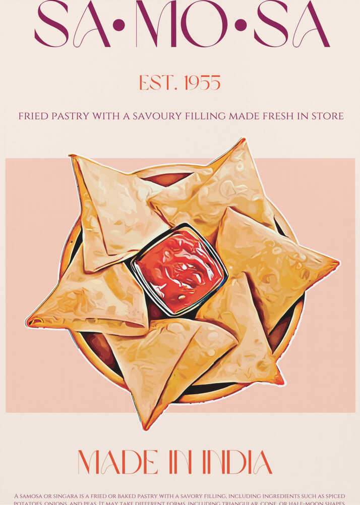 Indische frittierte Samosas | Poster