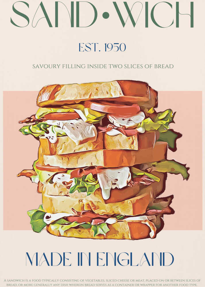 Klassisches Sandwich aus England | Poster