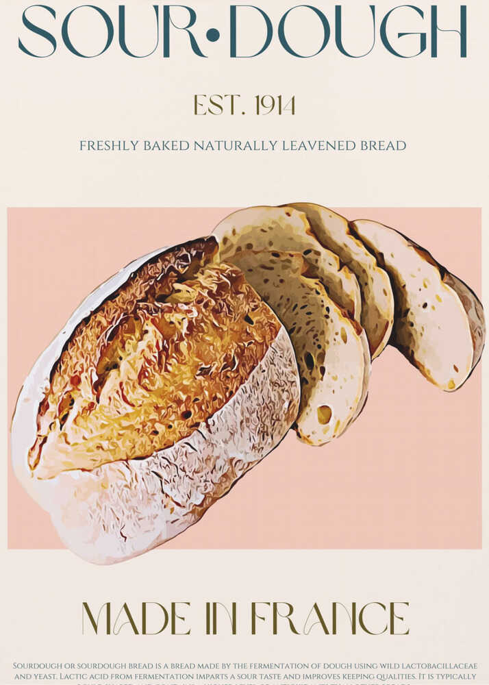 Französisches Brot-Dessert | Poster