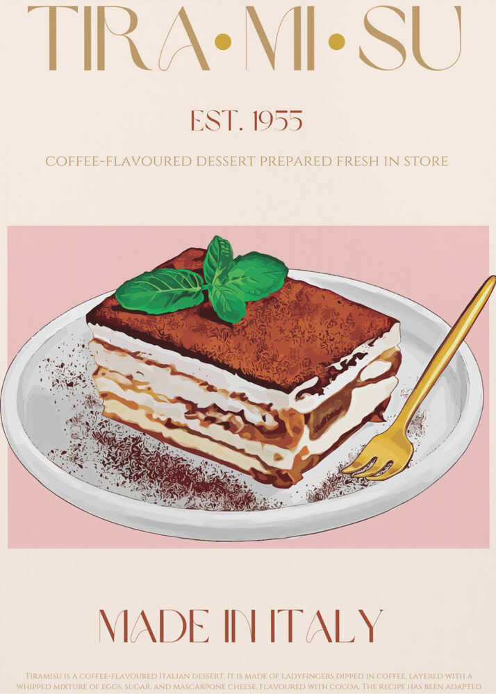 Classic Italian Tiramisu Print | Poster