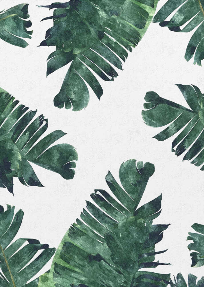 Aquarell-Bananenblatt | Leinwand