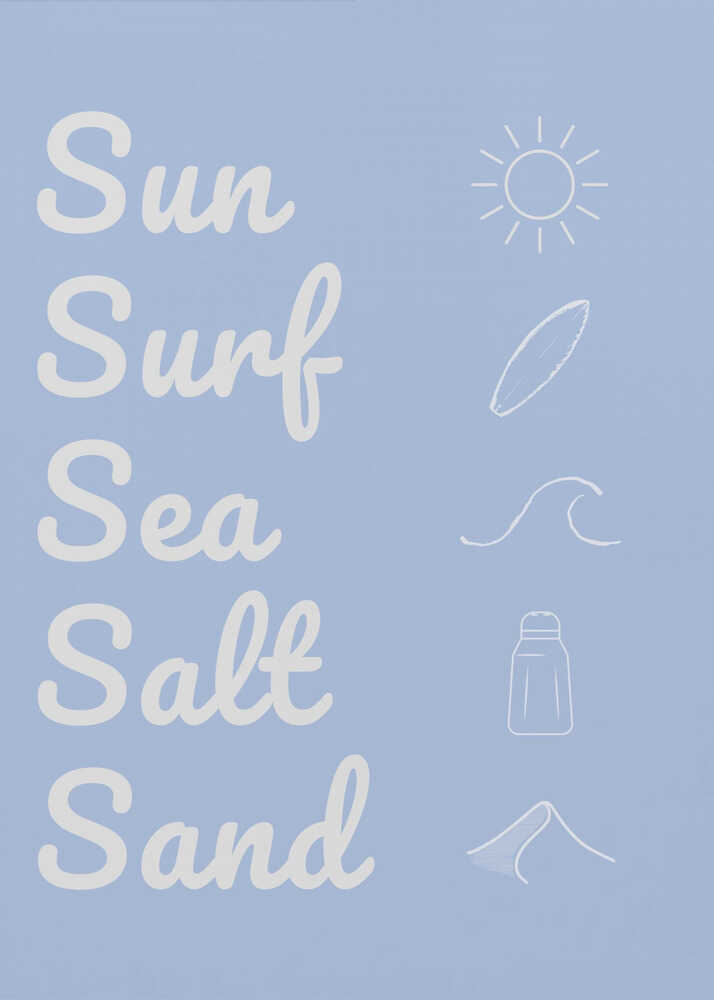 Sun Surf Sea Salt Sand Light Blue | Canvas