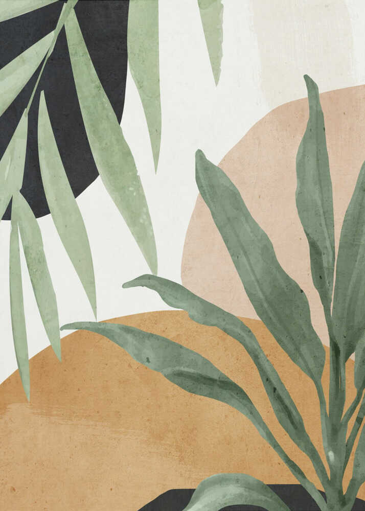 Abstrakte Kunst: Tropische Blätter | Poster