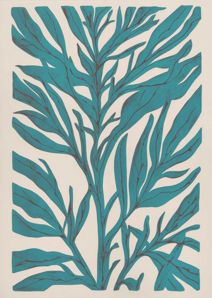 Der Ast mit Blättern | Leinwand