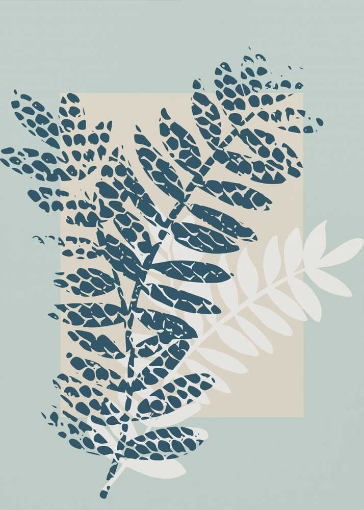 Blattige Eleganz | Leinwand