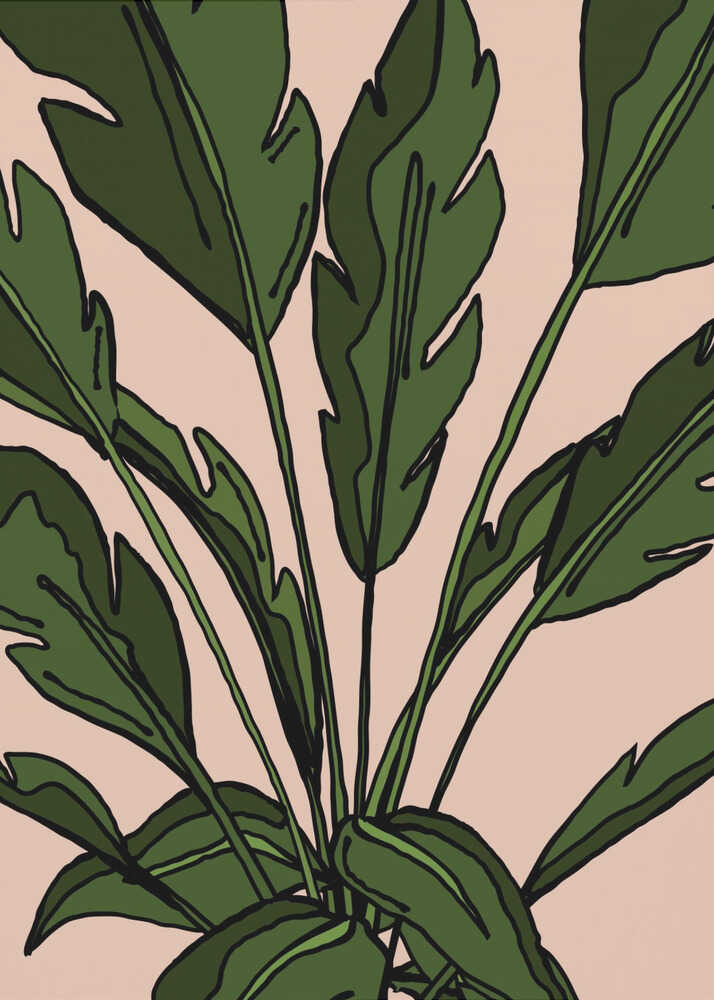 Affiche artistique Feuilles tropicales