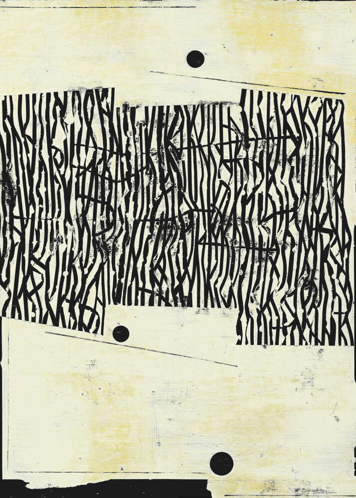 Schwarze Linienmuster | Leinwand