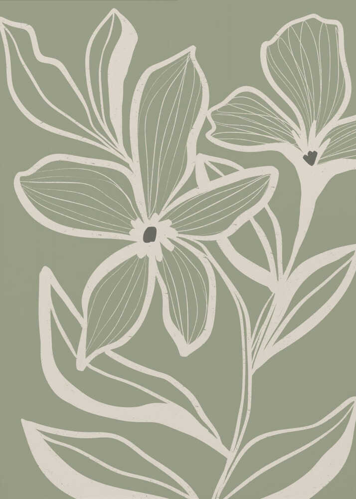 Fleurs délicates aux nervures apparentes | Affiche