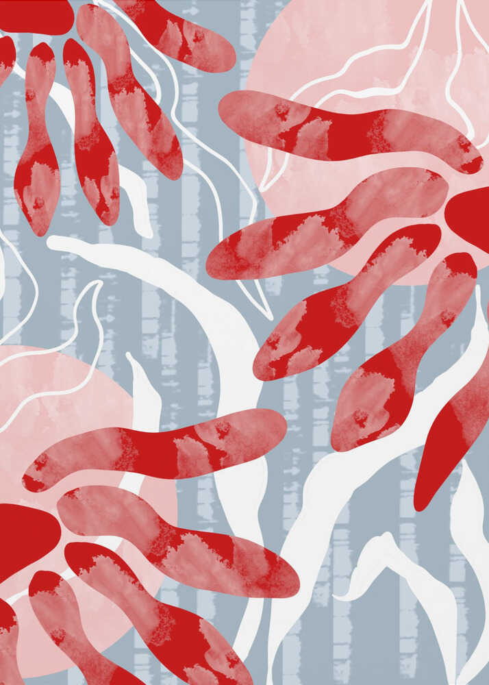 Grafische Blumenmotive im Boho-Stil | Poster