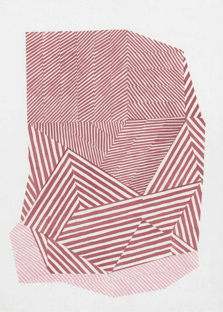 Gestreifte geometrische Form | Leinwand