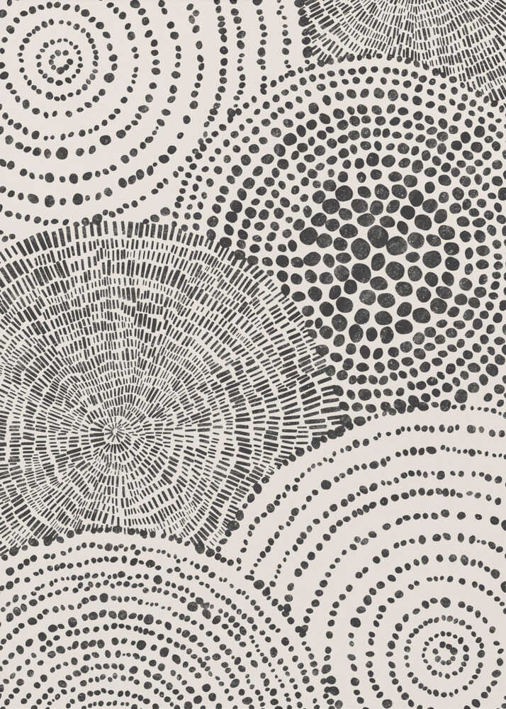 Stammes-Wandteppich – Kreise | Leinwand