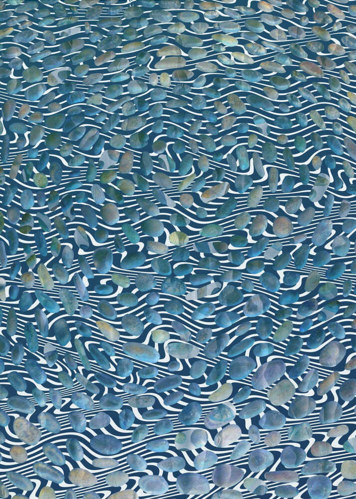 Assis au bord de la rivière | Affiche