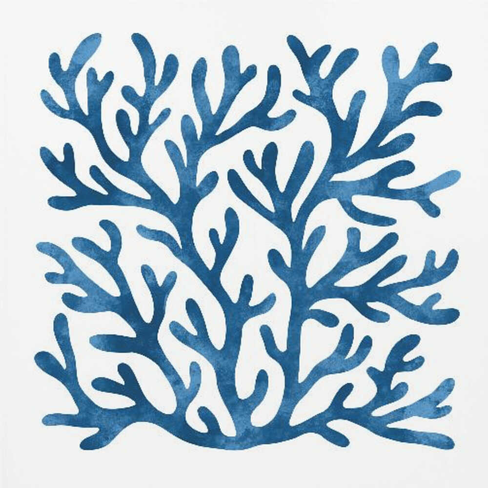 Coral Square II | Canvas