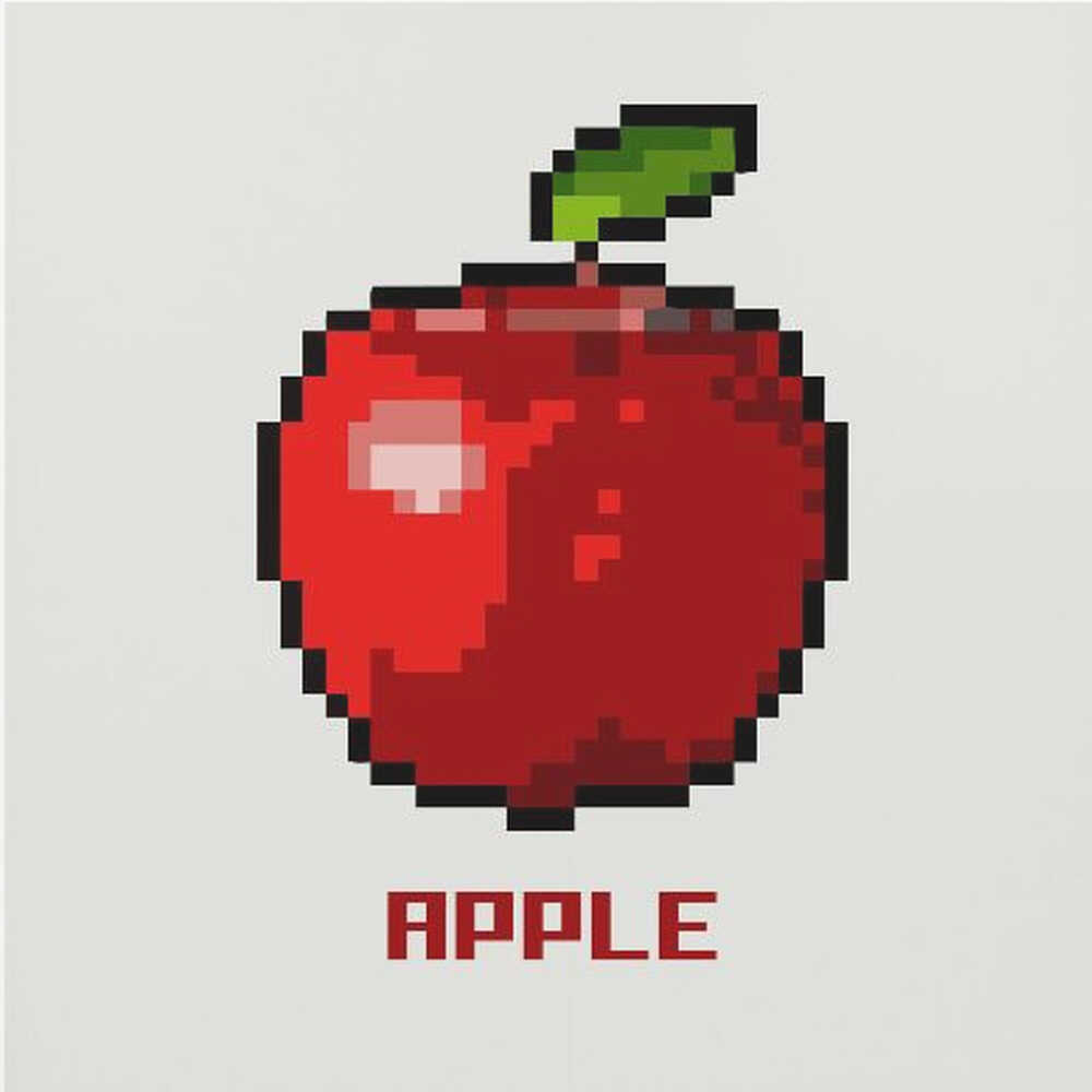 Pixel Fruit – Apfel | Poster
