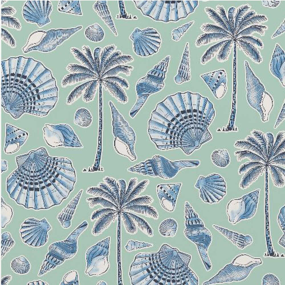 Coquillages et palmiers Menthe | Toile